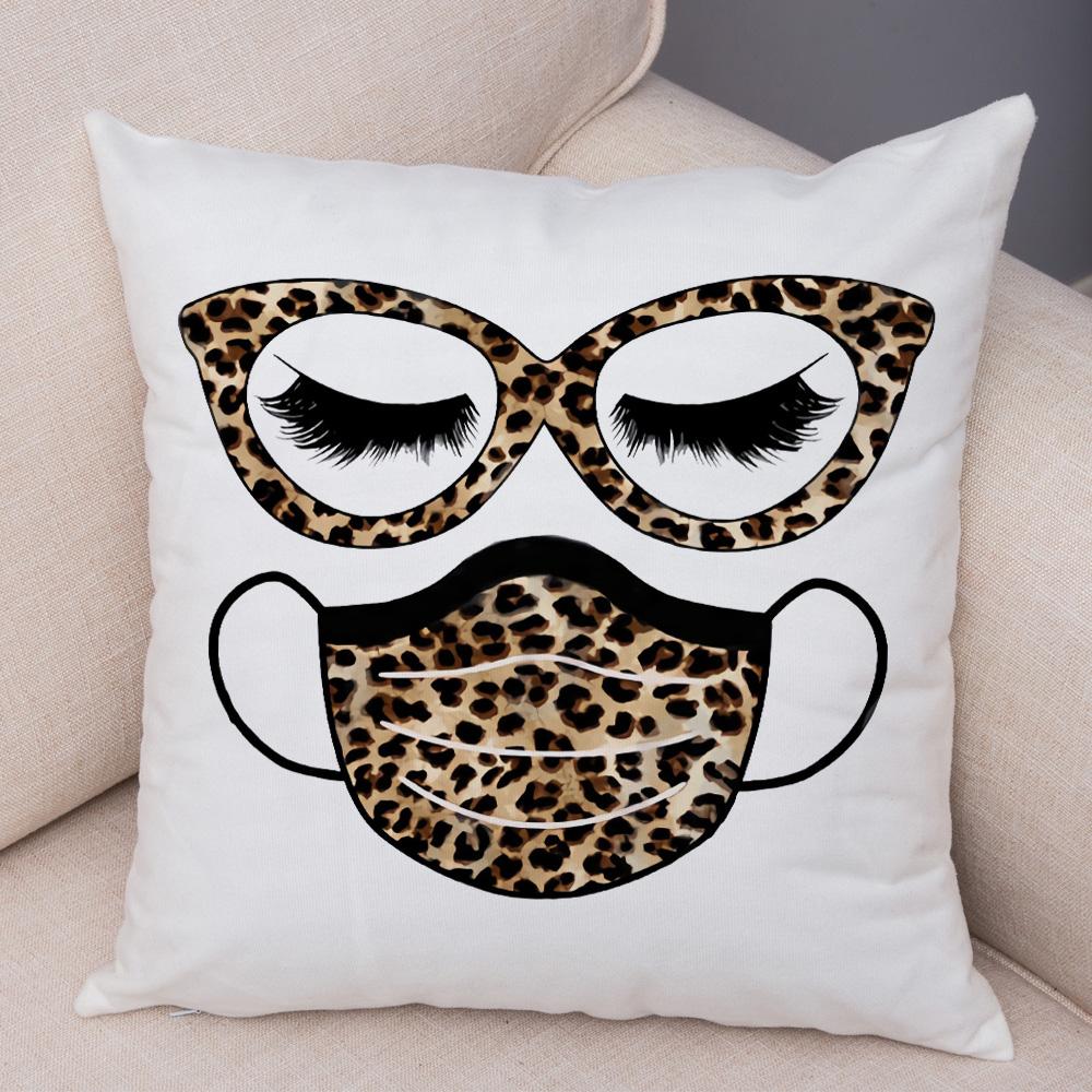 Fashion Mask Eyelash Print Pattern Pillowcase Cover  Bed Car Office Decorative