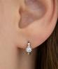 Tatiana Flower Prong Hoop Earrings Ec3318