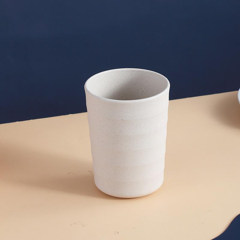 

Пшеничная соломенная кофейная кружка, термостойкая кружка для чая и молока, многоразовые переносные чашки для зубных щеток, бытовые, для взрослых и детей 301-400ml бежевый