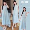 2026 Summer Korean Style Loose Fit Sleeveless Maternity Dress