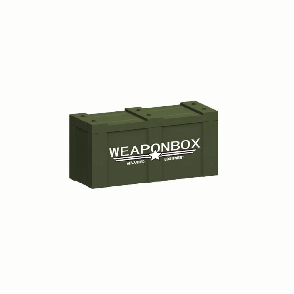 MOC WW2 Military War Weapon Soldier Accessories Building Blocks Roadblock Motorcycle Weapon case container Weapon Bag Brick Toy