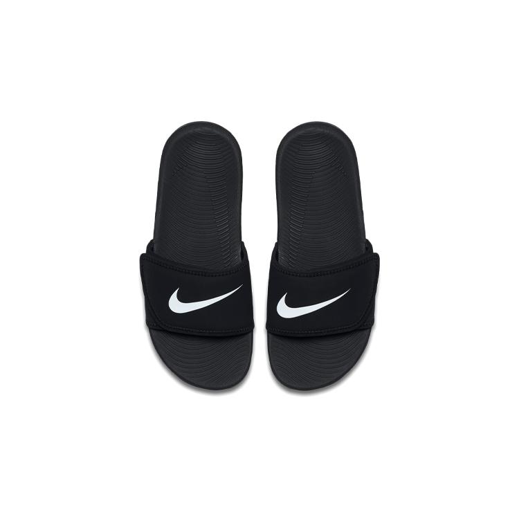 Nike Kawa Slip Resistant Abrasion Resistant Slippers Black White Kids' 819344-001