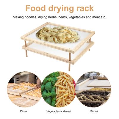 Multipurpose Mesh Food Dryer Holder Reusable Spaghetti Air Dry Bracket Stackable Noodle Drying Tray Gadgets with Net