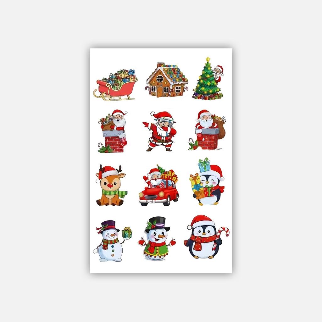 Tattoo Stickers Waterproof Female Lasting Cute Santa Claus Christmas Tattoo Stickers Tattoo Stickers
