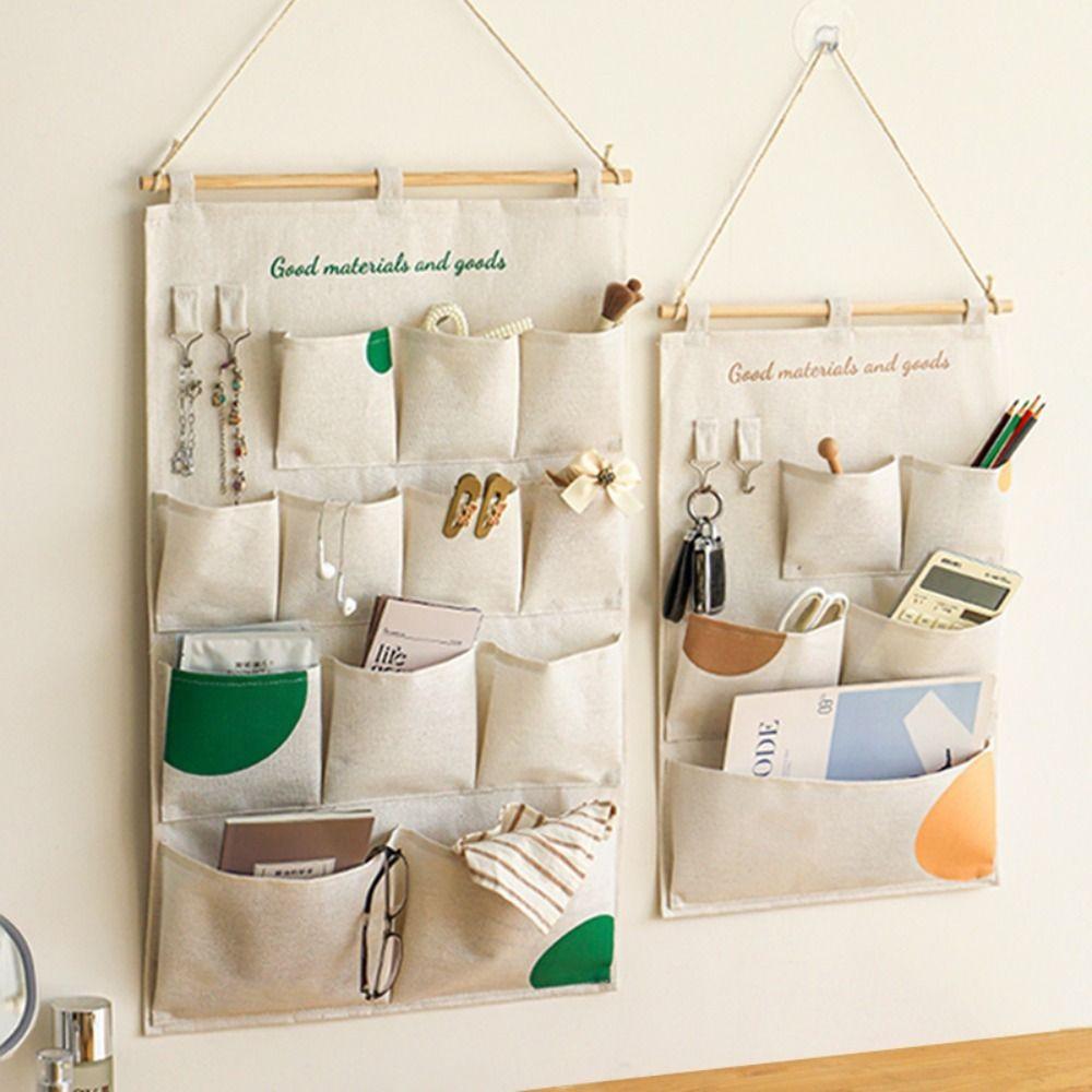 Multifunctional Wall Hanging Storage Bag 5/12 Pockets Sundries Organizer Door Tote Bags  Toy