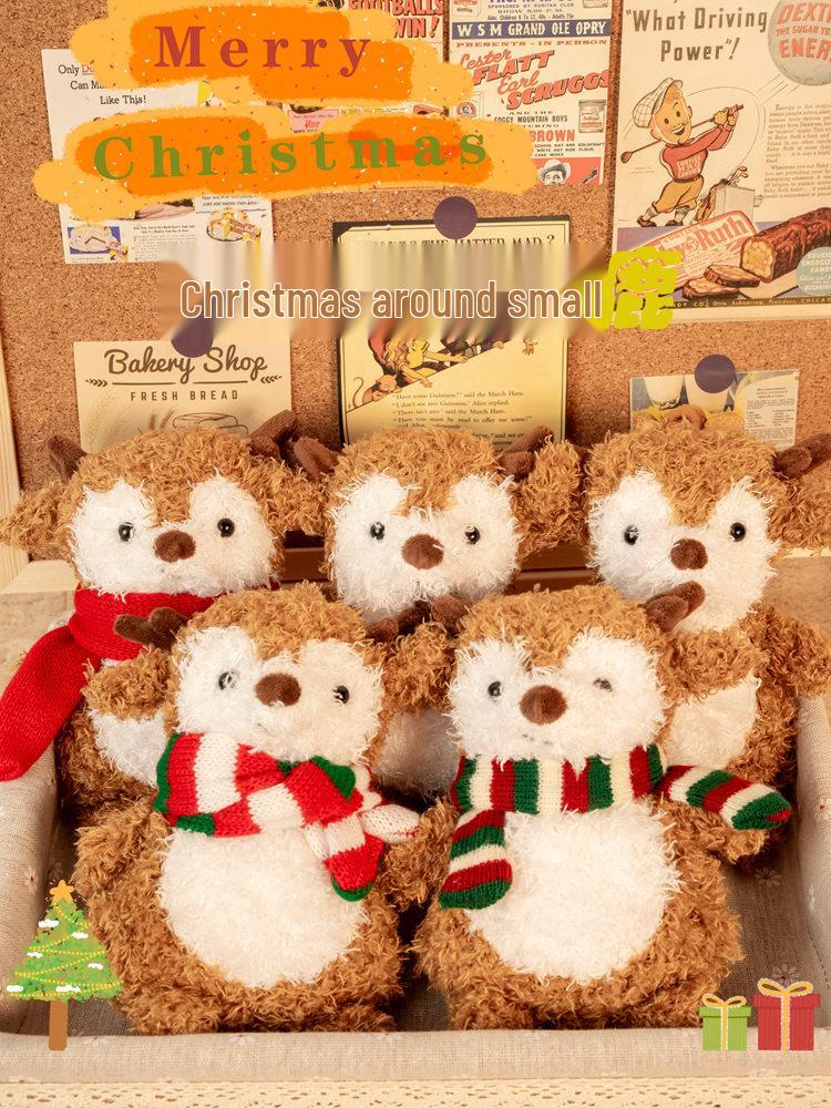 2024 Christmas Reindeer Scarf & Holiday Figurine Gift