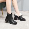 Fashion AIYUQI Women Dress Boots Winter 2025 New Genuine Leather Women Ankle Boots Natural Wool Warm Winter Shoes Boots Ladies