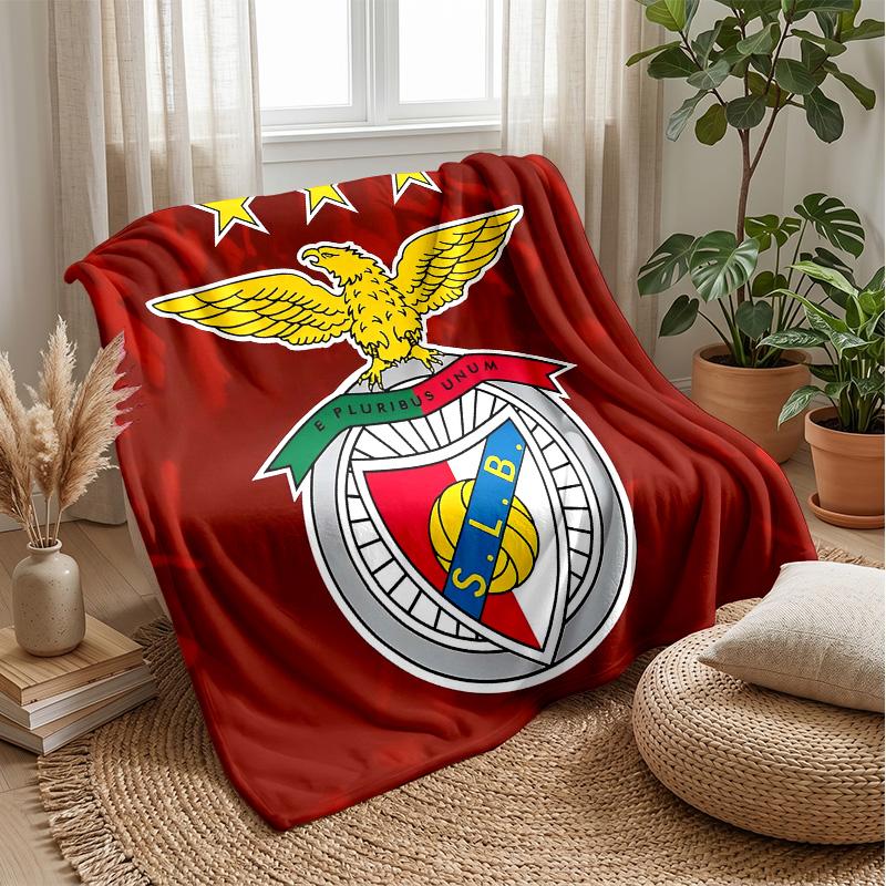 Benfica Theme Blanket Soft Flannel Fleece Blanket Warm Lightweight Throw Blanket for Home Sofa Bed