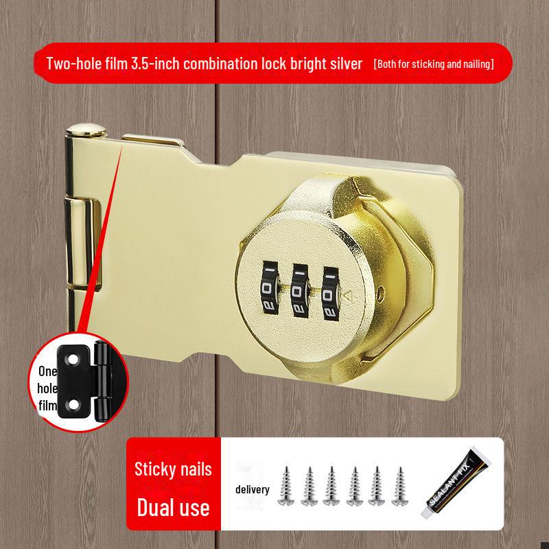 Încuietoare cu parolă antifurt pentru dulap și frigider - Nu necesită găurire, Compatibilitate cu deschidere dublă și dulapuri pentru dosare