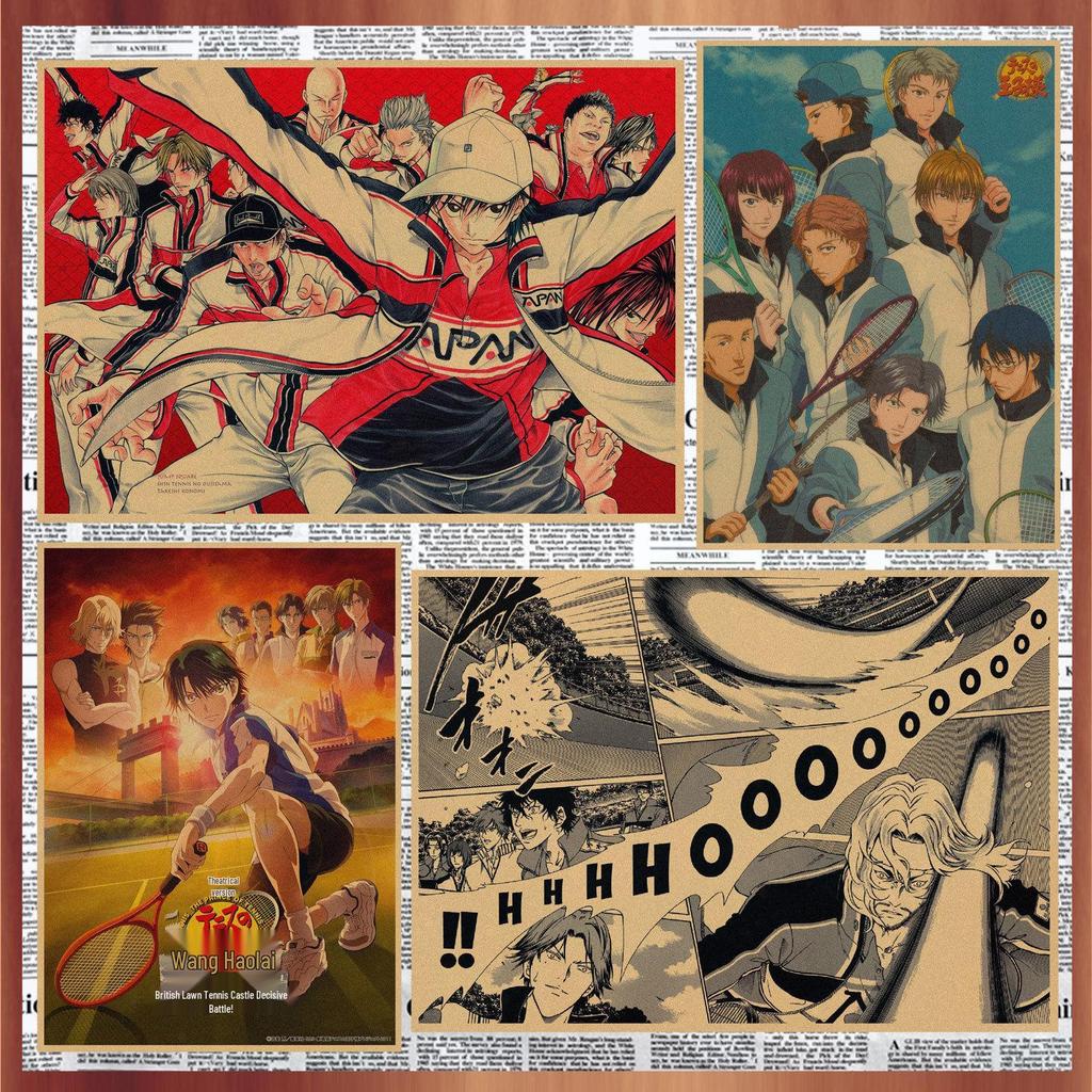 Japanese Anime Retro Poster: The Prince of Tennis Wall Art for Bar or Cafe