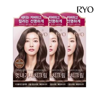 Ryeo Ua Chae Nährstoffreiche Algenfärbung Kaffeebraun 6C 120G 3 Stück