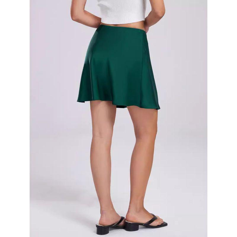 Solid Color Loose Lace Half Length Skirt Pure Color Lace Loose Skirt