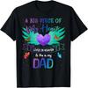 Dad Happy Birthday To Angel In Heaven Heart Wing T-Shirt