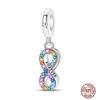 Charms Beads 925 Sterling Copper Pink Butterfly Luminous Firefly Chameleon Heart Charm Fit Original Bracelet DIY Holiday Zircon