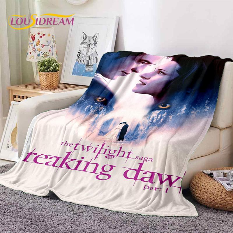 3D The Twilight Saga Edward Bella Blanket,Soft Throw Blanket for Home Bedroom Bed Sofa Picnic Travel Office Cover Blanket Kids