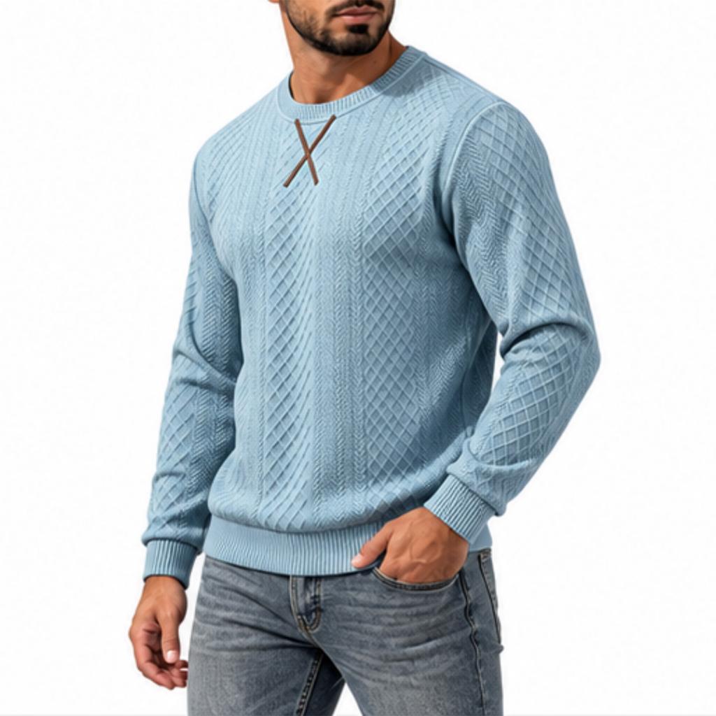 Men's Fall Winter Crewneck Long Sleeve Sweatshirt Casual Pullover Top