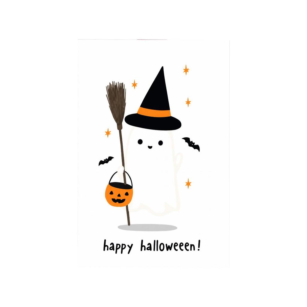 Set de Tarjetas de Felicitación de Halloween con Sobres Diseño Lindo de Calabaza