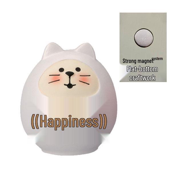 Japanese Cat Magnet: Cute Resin Sticker & Message Clip Toy for Refrigerator Decor