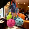 Kreativ Pickleball Ketsjer Metal Nøglering Farverig Hul Golfbold Nøgleringe Dink Bold Fans Fest Gavepose Vedhæng