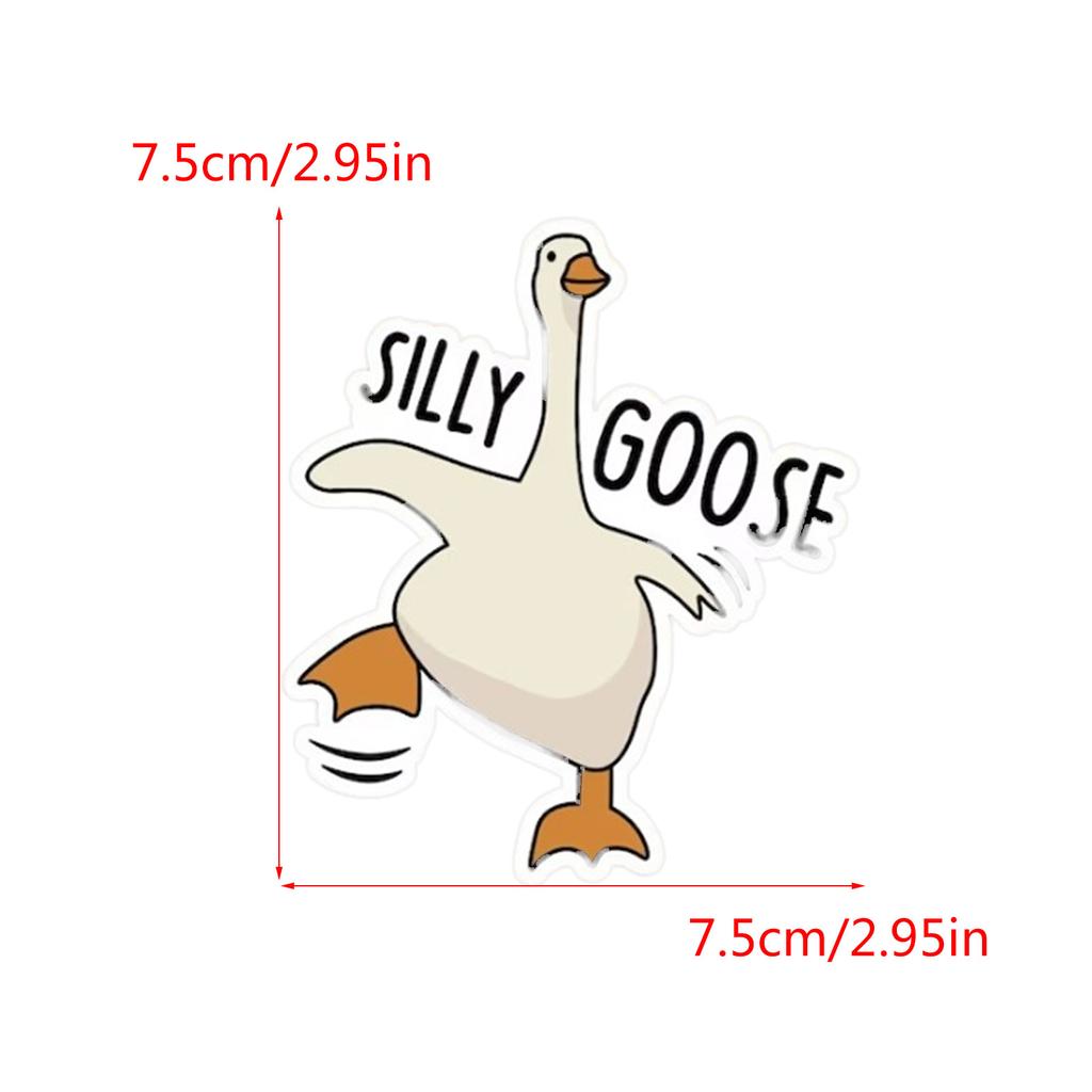 Cute Silly Goose Stickers Aesthetic Decals Laptop Luggage Skateboard Sticker for Water Bottle Tumblers Decorations Kid