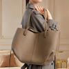 Versatile Basket Handbag 2025 New Top Layer Cowhide Texture Single Shoulder Tote Bag Mother Bag