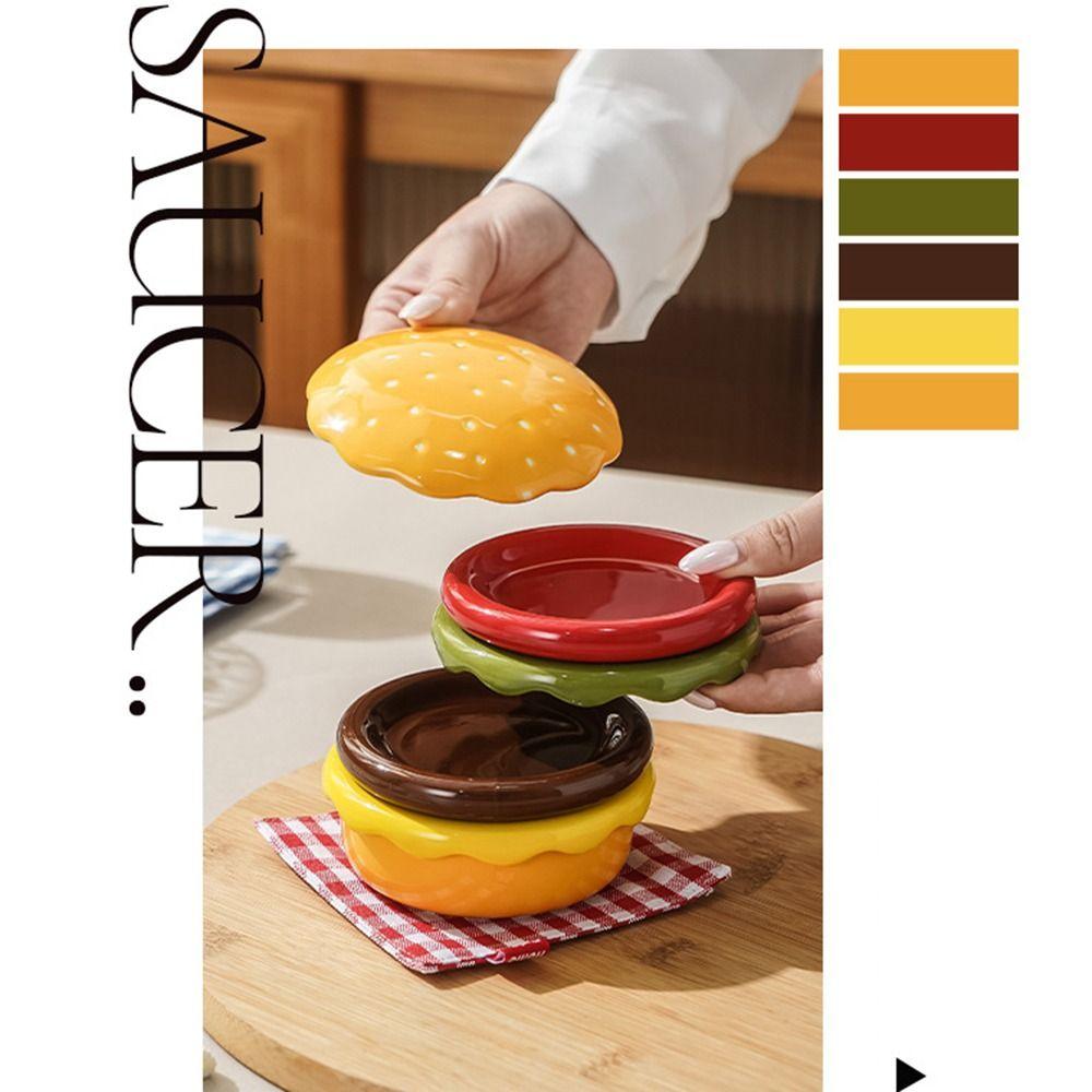 Food-grade Glaze Cute Seasoning Dish Stackable Creative Snack Tray Birthday Celebration
