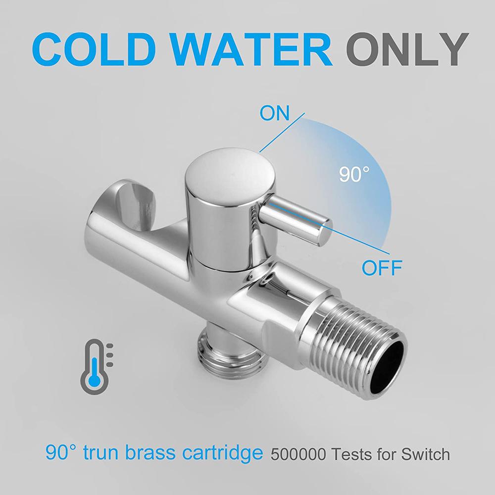 Bidet Faucet Stainless Steel Portable Toilet Bidet Sprayer Set Toilet Faucet Hygienic Shower Hot Cold Water Shoer Head