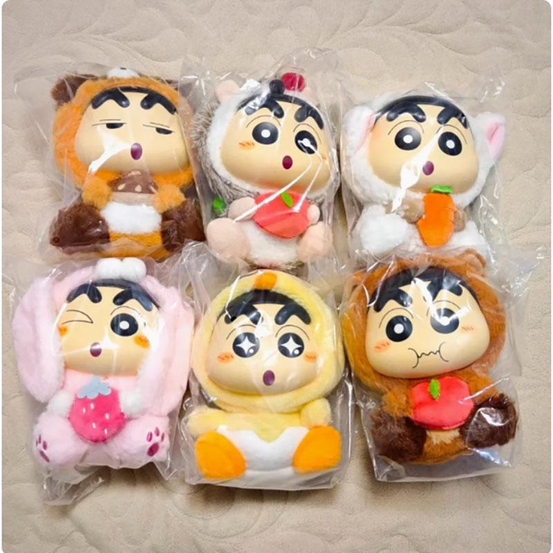 Plush Vinyl Blind Box Shin-chan Fantasy Enamel S Figure Keychain Backpack Charm Cute Doll Ornament for Girls Christmas Gift