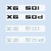 Chrome Black 3D Numbers M X6M50i X6M50d X6 M50d M50i ABS Emblem for BMW X5 Series E71 G06 Car Trunk Badge Logo Sticker