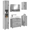 Bathroom Furniture Set 5 pcs Grey Sonoma Plywood and Metal