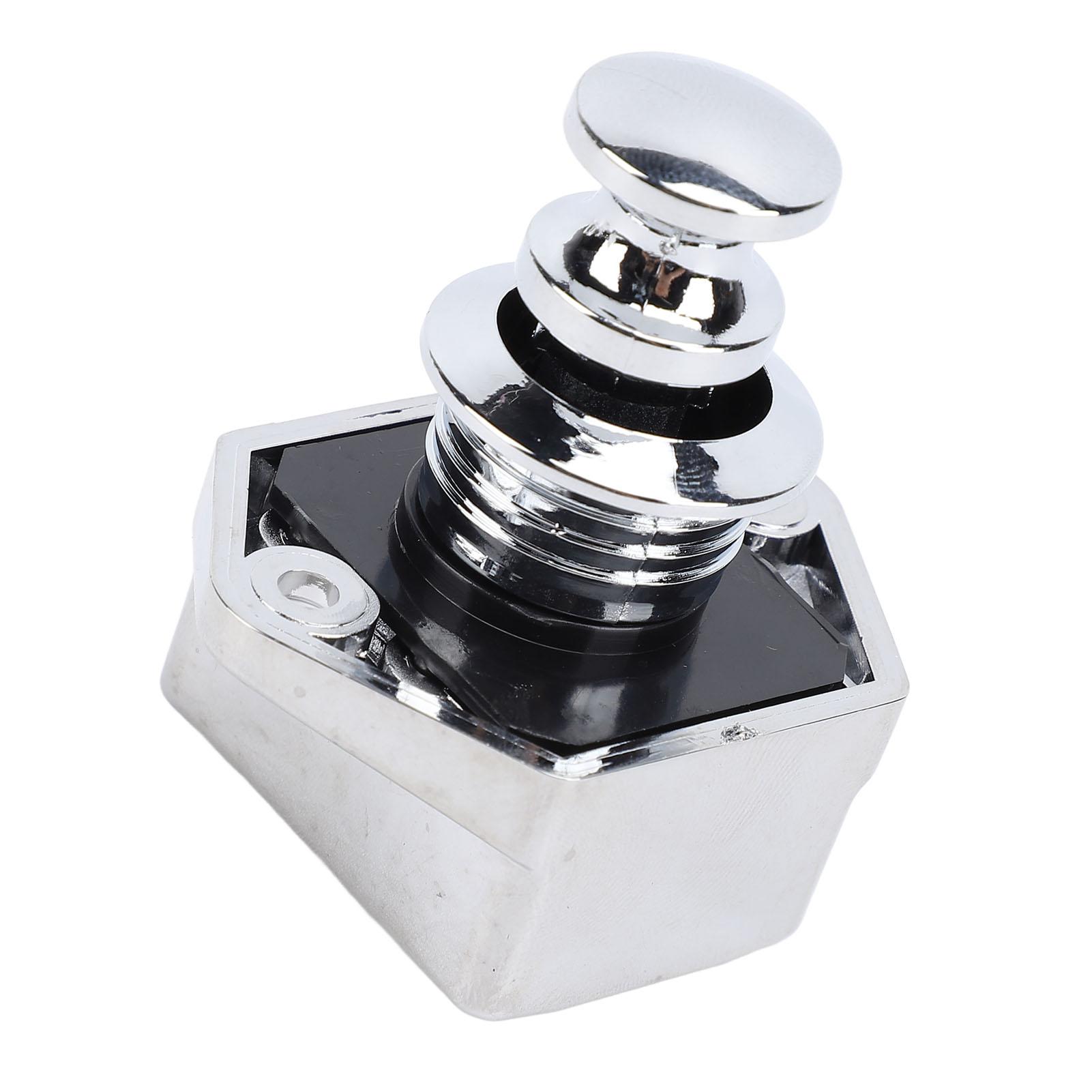 

Push Button Latch Keyless Convenient Enhanced Security Easy Installation for RV Yacht Motorhome Caravan Chrome Chrome