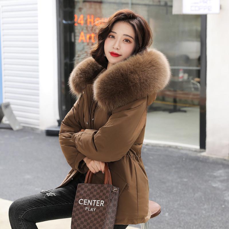 Nuovo cappotto di pelliccia calda e peluche da donna imbottito in cotone invernale