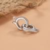 18K Gold & 925 Silver Double Circle End Clasp Charms for DIY Bracelets & Necklaces