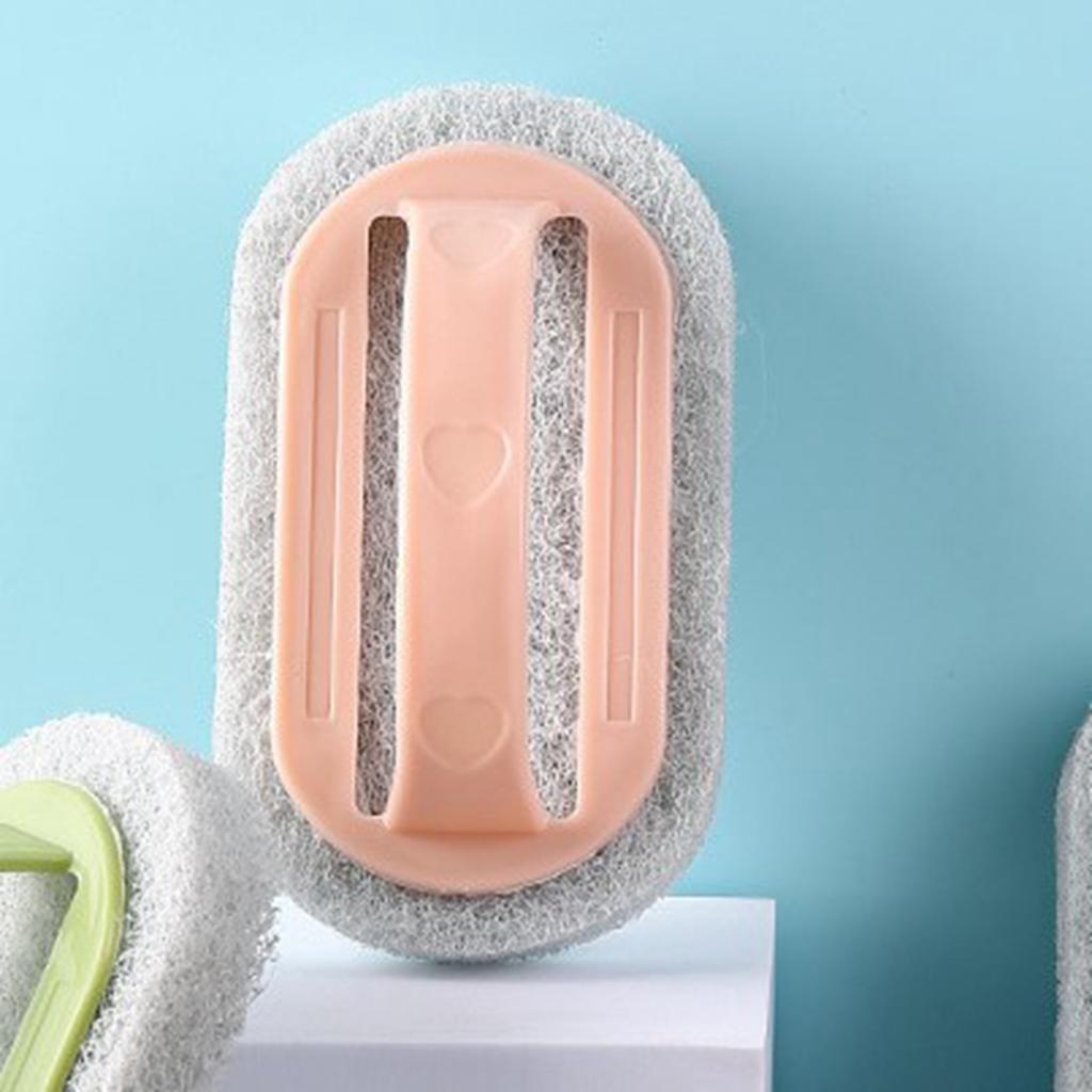 Kitchen Sponge Bathtub Pool Scrub Brush with Handle Convenient Handled Bath Scrubber for Kitchen