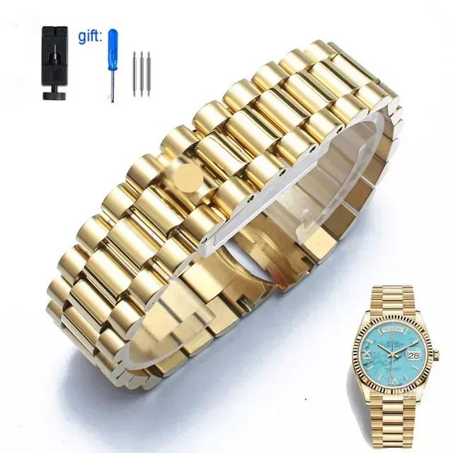 Watchbands For Rolex DATEJUST DAY-DATE OYSTERPERTUAL DATE Stainless Steel Watch Accessories Strap 17mm 20mm 21mm Watch Bracelet