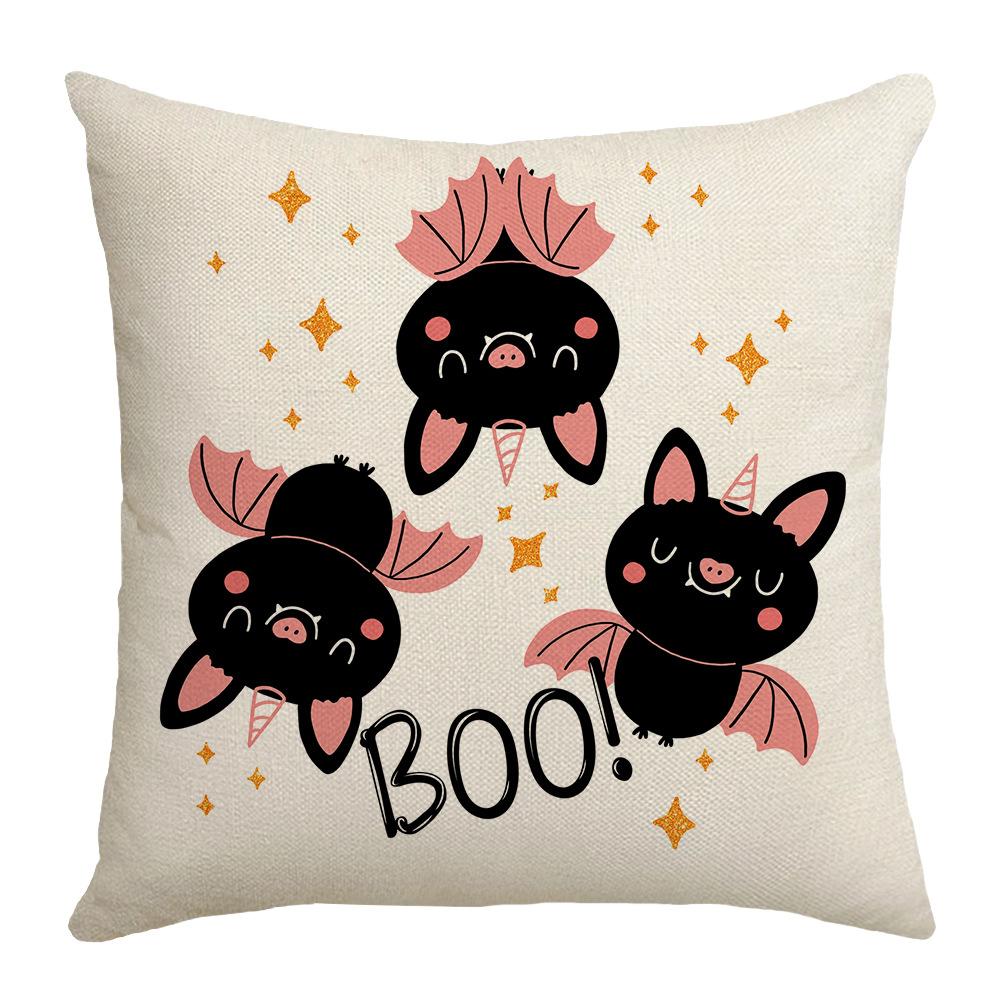 New Halloween Cute Ghost Pillowcase Bat Pillowcase Sofa Bedroom Pillowcase Bedside Backrest