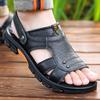 Sandals Men's Summer New Casual Beach Shoes Men's First Layer Cowhide Non-slip Breathable Sandals Dual-purpose Slippers Men 2050