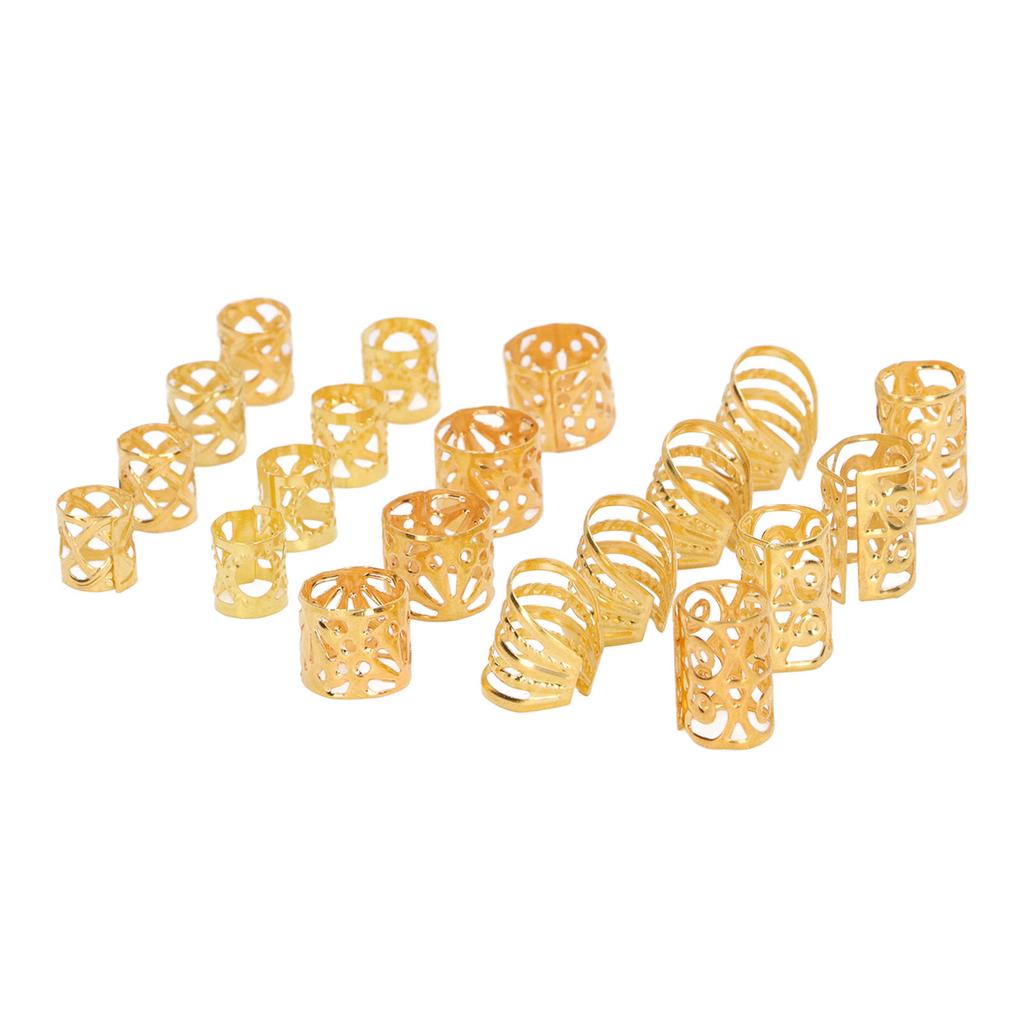 Dreadlocks Hair Rings Hollow Out Exquisite Patterns Alloy Hair Braiding Jewelry Coils Alloy 200pcs Hair Dreadlock Beads