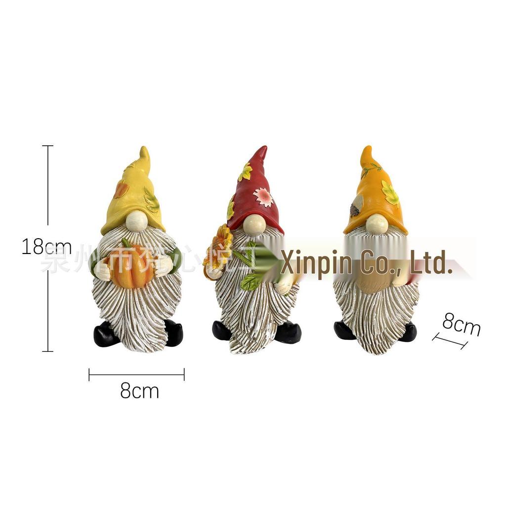Ceramic Pumpkin Man Home Decor - Harvest Festival Resin Gift
