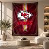 Arazzo Decorativo, Arte da Parete Stampato Kansas City Chiefs, Appeso da Parete Leggero per Sfondo Camera da Letto