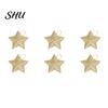 Christmas Hanging Ornament 6Pcs Sparkling 3D Star Shape Pendant with Lanyard Glitter Tree DIY Craft Party Decor
