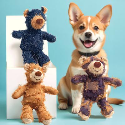 Giocattolo Masticabile Orso Cane con Suono Giocattolo Morbido Peluche Orso Gatto Cane per Dentizione Masticatori Aggressivi Giocattolo Interattivo per la Noia per Tutte le Razze