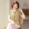 2026 Chic Chiffon Short-Sleeve Shirt for Elegant Middle-Aged Women