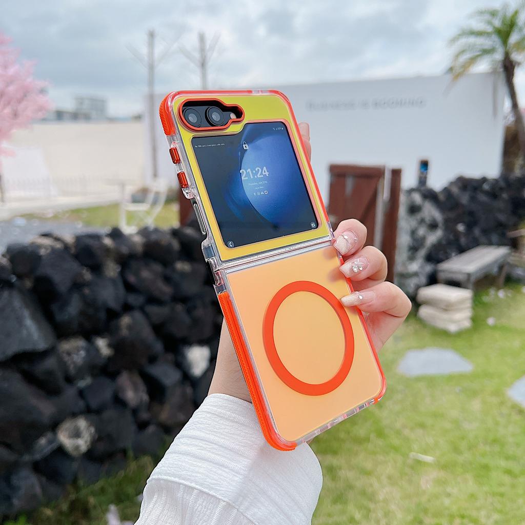 Suitable for Samsung Up and Down Folding Z FLIP 4 5 6 7 Gradient Chameleon High End Colorful Shell