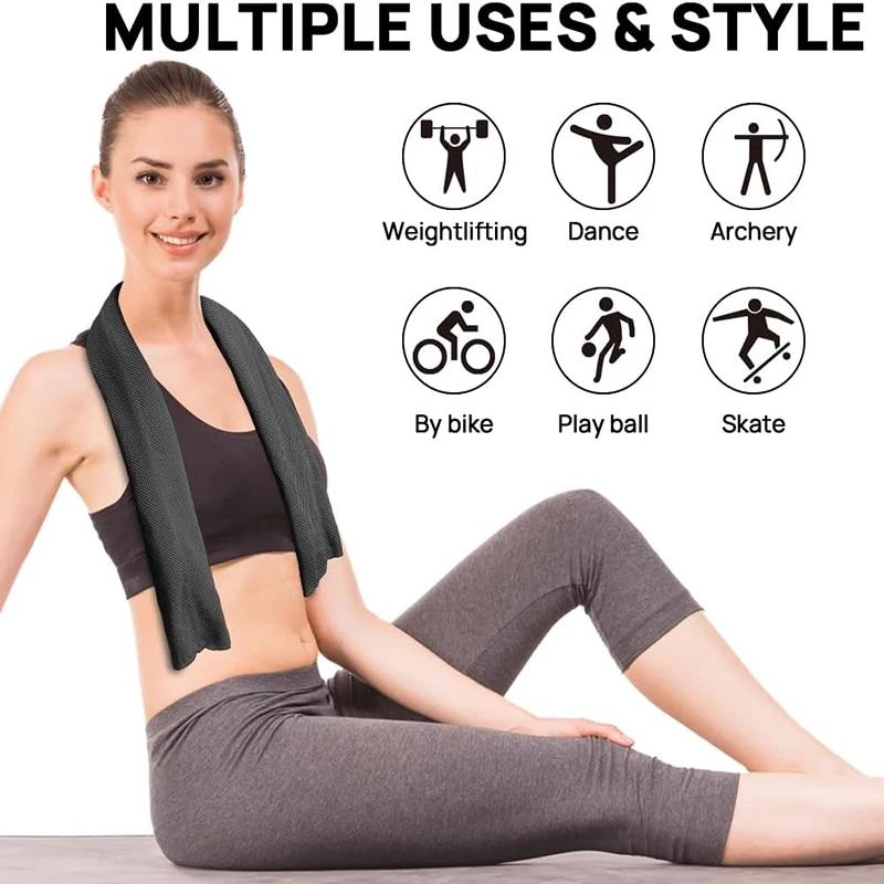 

Instant Cooling Sports Towel - Chilling Neck Wrap for Workouts, Hiking & Hot Weather, Quick-Dry Fabric with Carry Case frozen United States