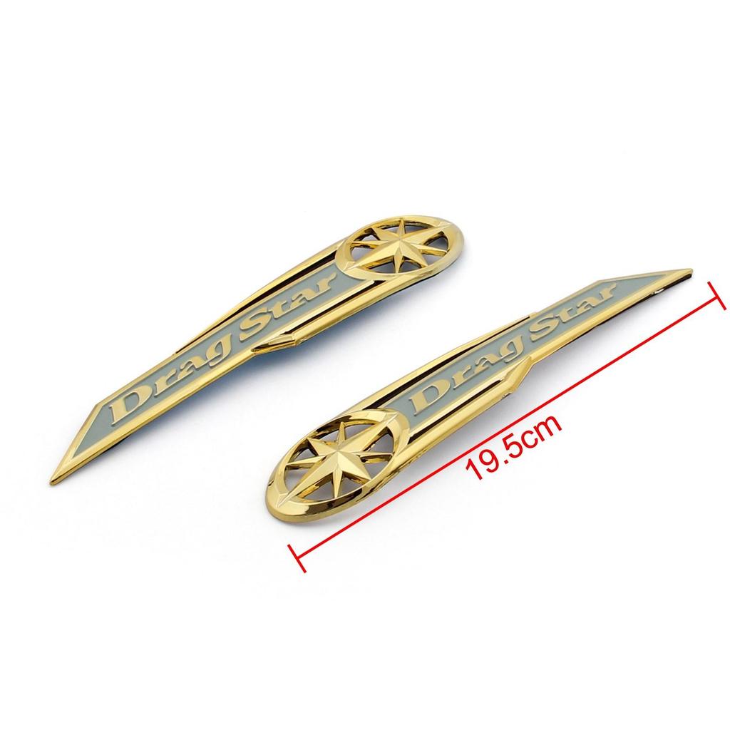 2 bucăți Emblema Rezervorului de Gaz Insignă Autocolante Decaluri Potrivit Pentru Yamaha Drag Star