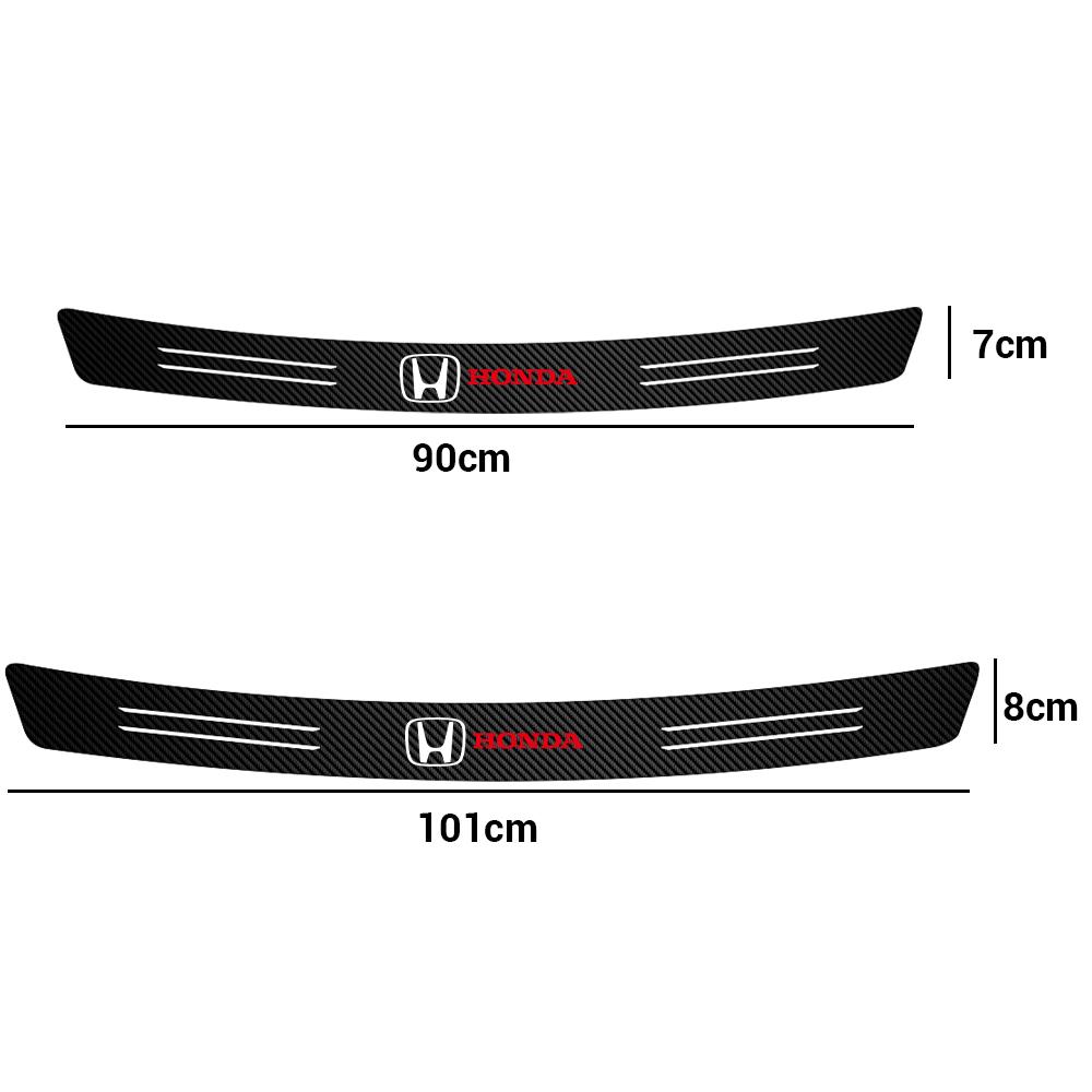 Car Rear Bumper Trunk Carbon Fiber Protective Sticker Anti-scratch Protective Film For Honda Civic Jazz Accord Vezel Insight