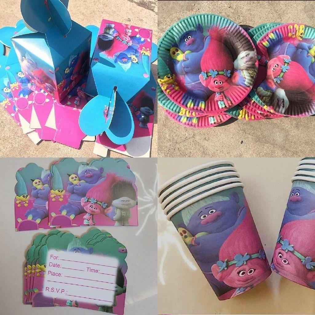 Complete Girl's Birthday Party Set Paper Plates Napkins Cups Balloons Decorations