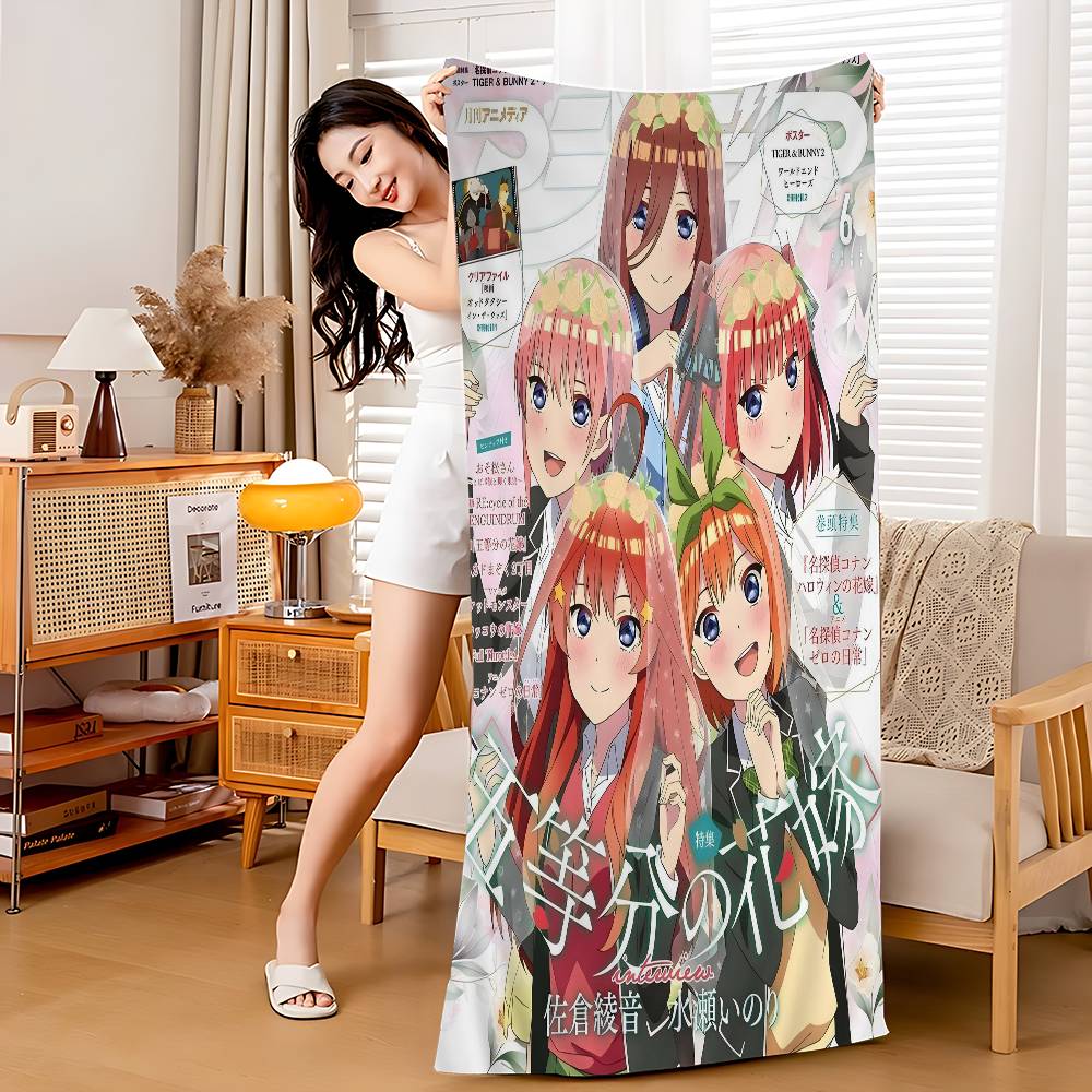 

Anime The Quintessential Quintuplets Microfiber Beach Towel Absorbent Quick Dry Soft Yoga Swimming Resort Mountain ClimbingTowel W30*H60(CM)