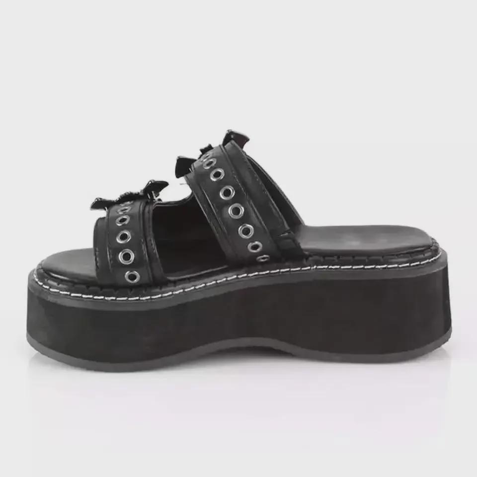 Sandales à plateforme et bout rond à semelle épaisse pour femmes, style européen et américain, collection automne 2023